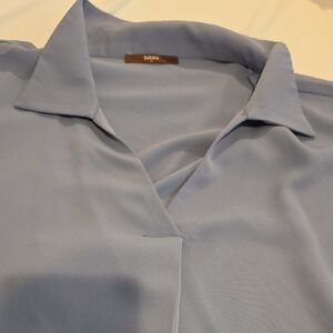 Pale Blue V-Neck Collar Blouse